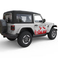 DRAGON FOREST MOUNTAINS DOOR DECAL FITS 2005-2017 JEEP WRANGLER 2 DOOR JKU