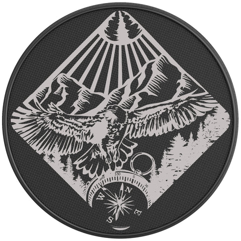 EAGLE SCENE PEARL  WHITE CARBON FIBER TIRE COVER