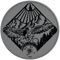 EAGLE SCENE SILVER CARBON FIBER TIRE COVER
