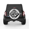EAGLE SCENE SILVER CARBON FIBER TIRE COVER