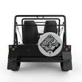 EAGLE SCENE SILVER CARBON FIBER TIRE COVER FOR MOKE
