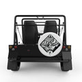 EAGLE SCENE WHITE TIRE COVER FOR MOKE