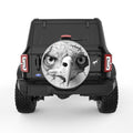EAGLE STARE SILVER CARBON FIBER TIRE COVER