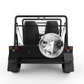 EAGLE STARE SILVER CARBON FIBER TIRE COVER FOR MOKE