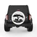 ELEPHANT WILDLIFE WHITE TIRE COVER