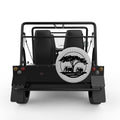 ELEPHANT WILDLIFE SILVER CARBON FIBER TIRE COVER FOR MOKE