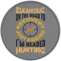 ELKAHOLIC ON THE ROAD TO RECOVERY SILVER CARBON FIBER TIRE COVER