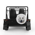 ELK DEER WHITE CARBON FIBER TIRE COVER FOR MOKE