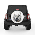 ELK DEER WHITE TIRE COVER