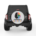 EMBRACE NEURODIVERSITY SILVER CARBON FIBER TIRE COVER
