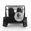 EMBRACE NEURODIVERSITY SILVER CARBON FIBER TIRE COVER FOR MOKE