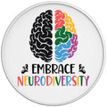 EMBRACE NEURODIVERSITY WHITE TIRE COVER