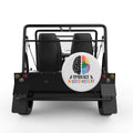 EMBRACE NEURODIVERSITY WHITE TIRE COVER FOR MOKE