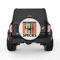 ENDANGERED SPECIES PEARL  WHITE CARBON FIBER TIRE COVER