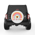 END THE STIGMA PEARL  WHITE CARBON FIBER TIRE COVER