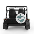 ENTANGLED WHALE AND SHARK WHITE TIRE COVER FOR MOKE