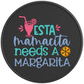 ESTA MAMACITA NEEDS A MARGARITA PEARL  WHITE CARBON FIBER TIRE COVER
