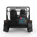 ESTA MAMACITA NEEDS A MARGARITA BLACK CARBON FIBER TIRE COVER FOR MOKE