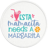 ESTA MAMACITA NEEDS A MARGARITA PEARL  WHITE CARBON FIBER TIRE COVER
