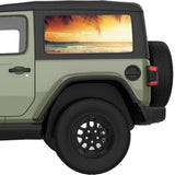 EVENING SEA VIEW QUARTER WINDOW DECAL FITS 2018+ JEEP WRANGLER 2 DOOR HARD TOP JL