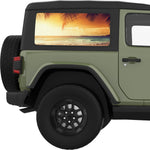 EVENING SEA VIEW QUARTER WINDOW DECAL FITS 2011-2018 JEEP WRANGLER 2 DOOR HARD TOP JK