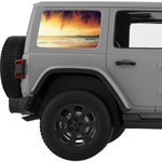 EVENING SEA VIEW QUARTER WINDOW DECAL FITS 2011-2018 JEEP WRANGLER 4 DOOR HARD TOP JKU
