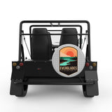 EVERGLADES SILVER CARBON FIBER TIRE COVER FOR MOKE