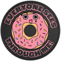 EVERYONE SEES THROUGH ME BLACK TIRE COVER