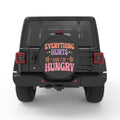 EVERYTHING HURTS AND IM HUNGRY PEARL  WHITE CARBON FIBER TIRE COVER