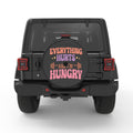 EVERYTHING HURTS AND IM HUNGRY BLACK CARBON FIBER TIRE COVER