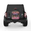 EVERYTHING HURTS AND IM HUNGRY BLACK TIRE COVER