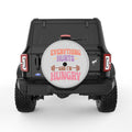 EVERYTHING HURTS AND IM HUNGRY SILVER CARBON FIBER TIRE COVER