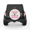 EVERYTHING HURTS AND IM HUNGRY PEARL  WHITE CARBON FIBER TIRE COVER