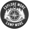 EXPLORE MORE CAMP MORE BLACK CARBON FIBER TIRE COVER