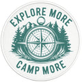 EXPLORE MORE CAMP MORE PEARL  WHITE CARBON FIBER TIRE COVER