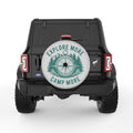 EXPLORE MORE CAMP MORE SILVER CARBON FIBER TIRE COVER
