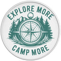 EXPLORE MORE CAMP MORE WHITE TIRE COVER