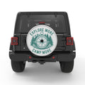 EXPLORE MORE CAMP MORE SILVER CARBON FIBER TIRE COVER