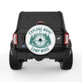 EXPLORE MORE CAMP MORE WHITE TIRE COVER