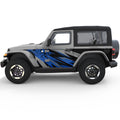 ELECTRIC SHOCKWAVE SIDE GRAPHIC DECAL FITS 2018+ JEEP WRANGLER 2 DOOR JL