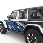 ELECTRIC SHOCKWAVE DOOR DECAL FITS 2018+ JEEP WRANGLER 4 DOOR JLU