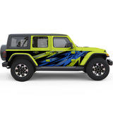 ELECTRIC SHOCKWAVE SIDE GRAPHIC DECAL FITS 2005-2017 JEEP WRANGLER 4 DOOR JKU