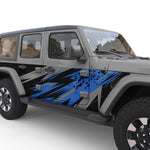 ELECTRIC SHOCKWAVE BODY GRAPHIC DECAL FITS 2005-2017 JEEP WRANGLER 4 DOOR JKU