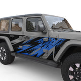 ELECTRIC SHOCKWAVE BODY GRAPHIC DECAL FITS 2005-2017 JEEP WRANGLER 4 DOOR JKU