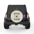 ELKAHOLIC ON THE ROAD TO RECOVERY SILVER CARBON FIBER TIRE COVER