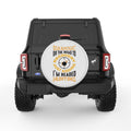 ELKAHOLIC ON THE ROAD TO RECOVERY PEARL  WHITE CARBON FIBER TIRE COVER