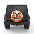 ENGLISH BULLDOG FALL PEARL  WHITE CARBON FIBER TIRE COVER