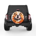 ENGLISH BULLDOG FALL BLACK CARBON FIBER TIRE COVER