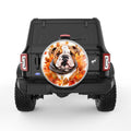 ENGLISH BULLDOG FALL SILVER CARBON FIBER TIRE COVER