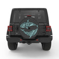 ENTANGLED WHALE AND SHARK BLACK CARBON FIBER TIRE COVER